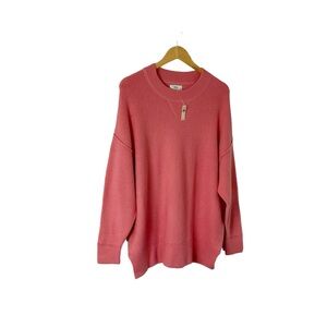 Aerie Oversized Crew Neck Sweater Size Medium Salmon New
